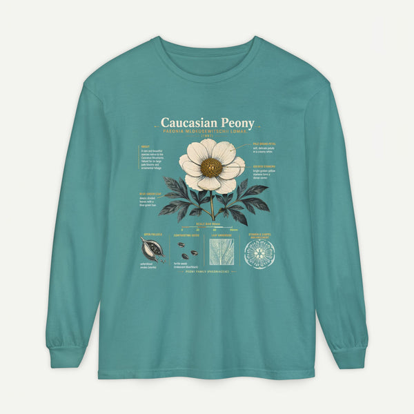 Botanical Diagram Long Sleeve Tee — Wild Rose Illustration