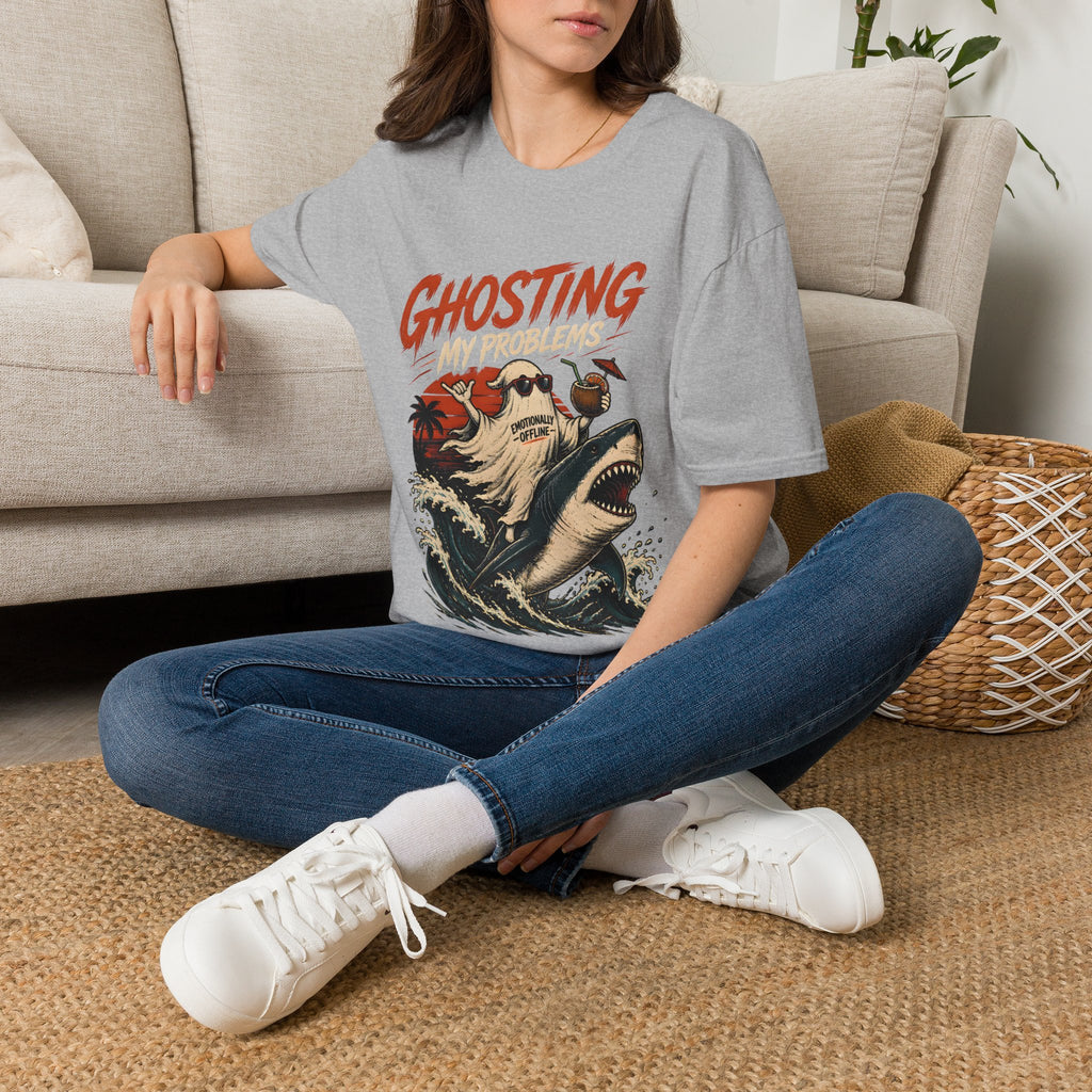 Ghosting My Problems T-Shirt — Funny Sloth Vacation Graphic Tee