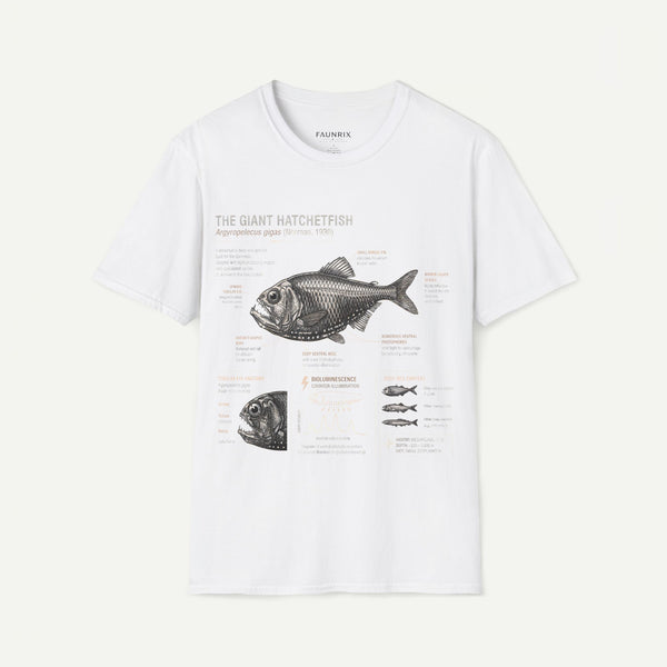 Hatchetfish Anatomy T-Shirt — Vintage Scientific Fish Diagram Tee