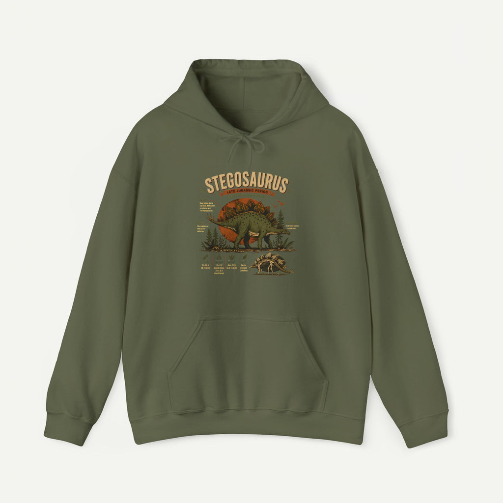 Stegosaurus Vintage Anatomy Hoodie – Retro Dino Nature Sweatshirt