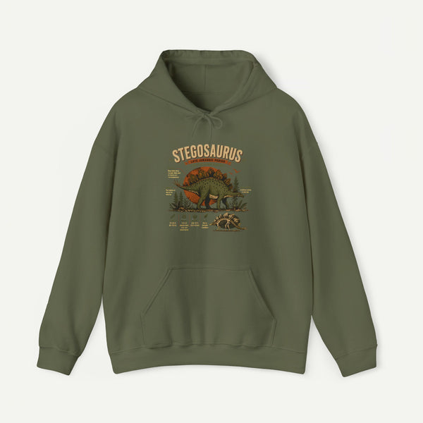 Stegosaurus Vintage Anatomy Hoodie – Retro Dino Nature Sweatshirt