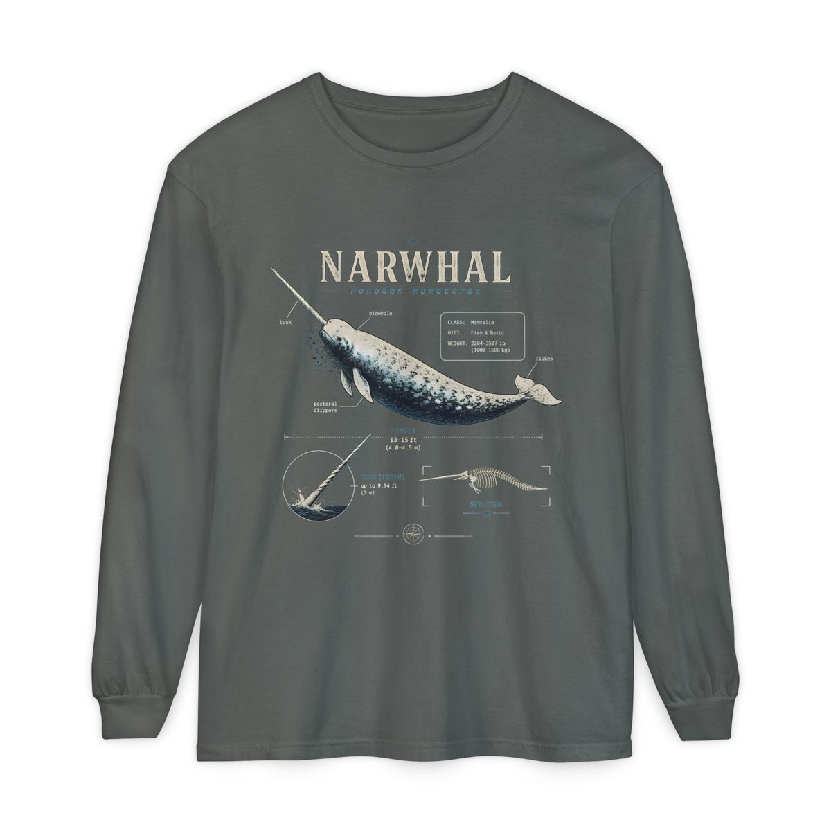 Narwhal Anatomy Long Sleeve Tee Main image