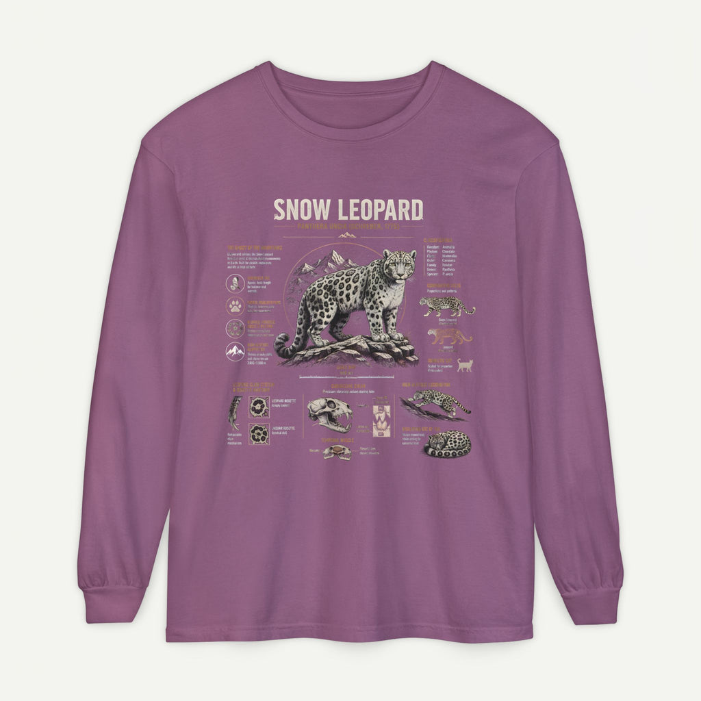 Snow Leopard Wildlife Anatomy Long Sleeve Tee