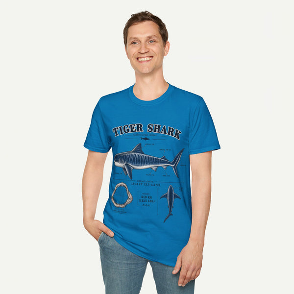 Tiger Shark Anatomy T-Shirt — Vintage Marine Biology Graphic Tee