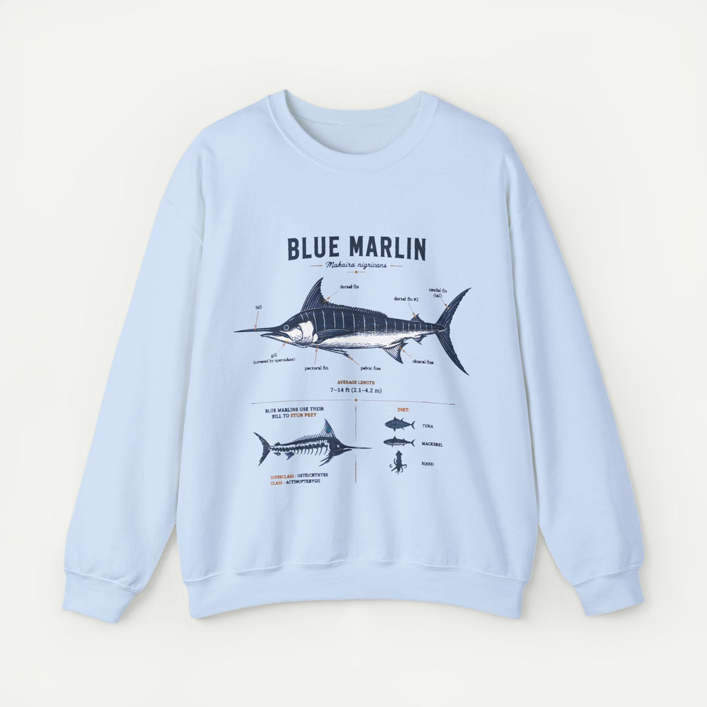 Blue Marlin Fish Anatomy Sweatshirt