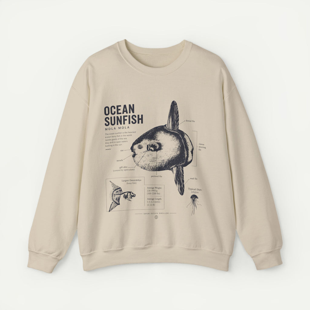 Ocean Sunfish Sweatshirt — Vintage Marine Illustration Pullover