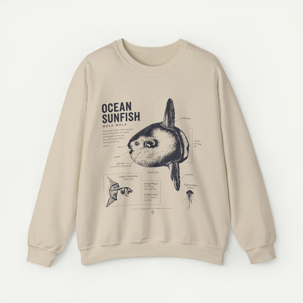 Ocean Sunfish Sweatshirt — Vintage Marine Illustration Pullover