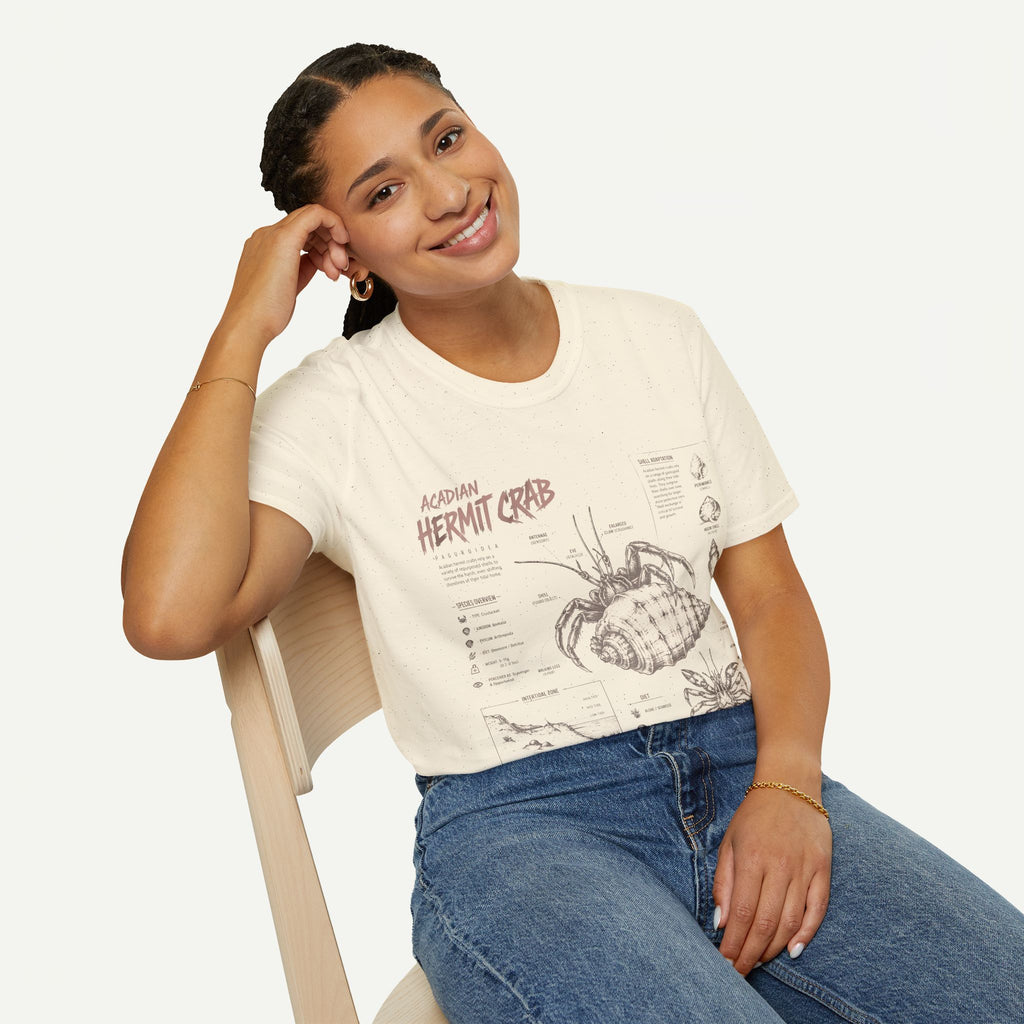 Hermit Crab Anatomy T-Shirt — Acadian Marine Illustration Tee