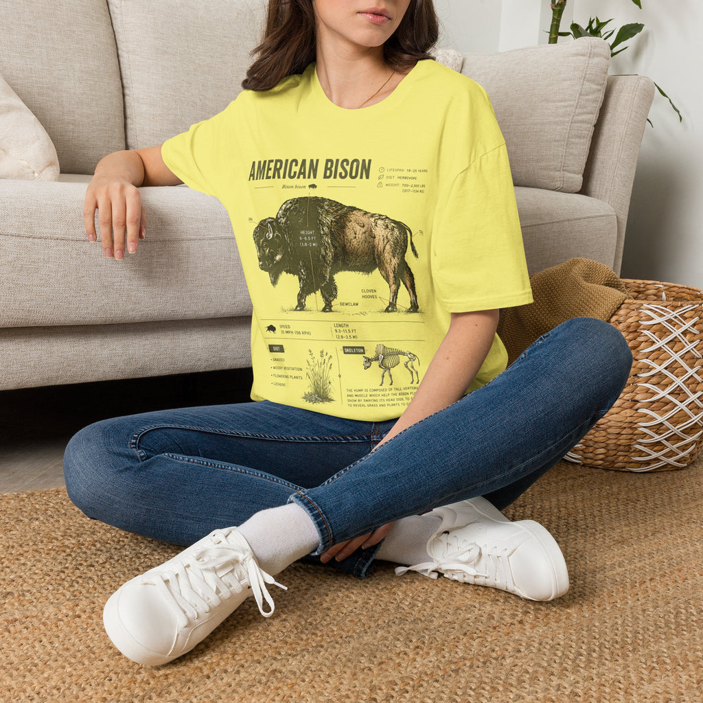 Vintage American Bison Anatomy T-Shirt