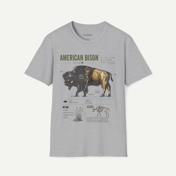 Vintage American Bison Anatomy T-Shirt