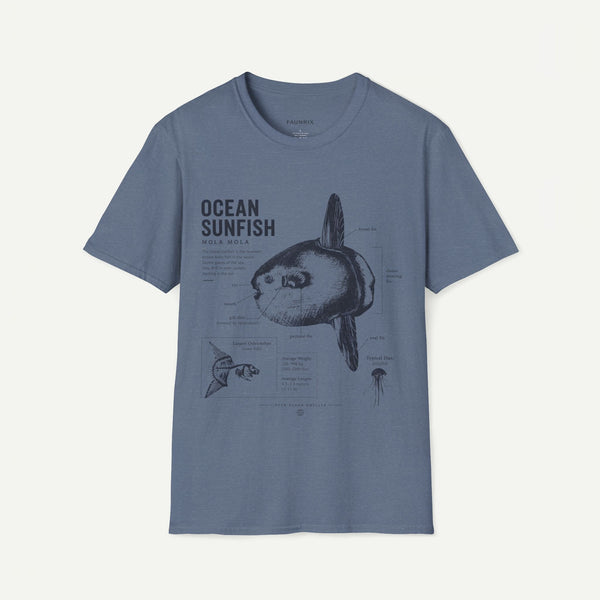 Sunfish Anatomy T-Shirt — Ocean Sunfish Graphic Tee for Marine Lovers