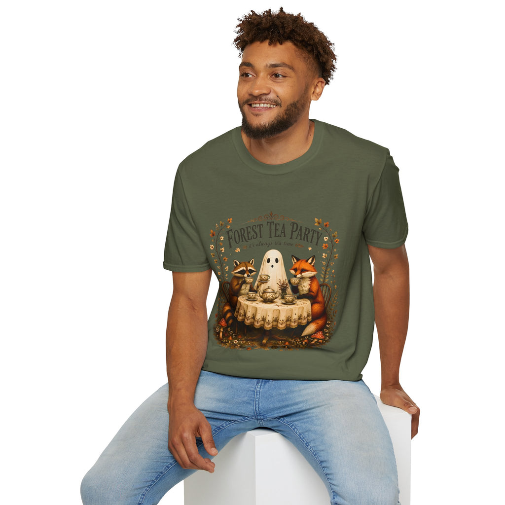 Forest Tea Party T-Shirt — Cute Woodland Animals Tea Time Graphic Tee