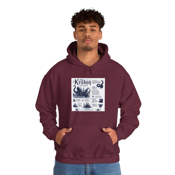 Kraken Nautical Hoodie – Vintage Sea Monster Diagram Sweatshirt
