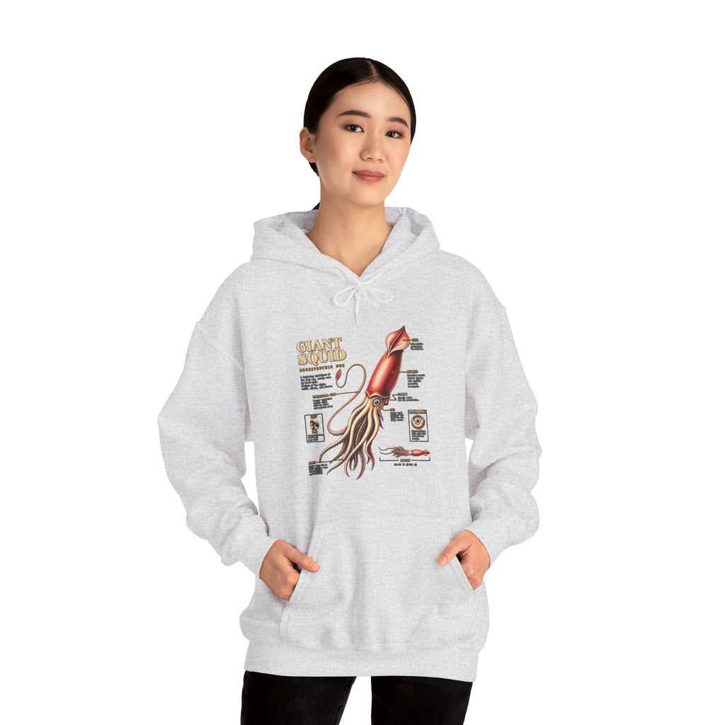 Squid Anatomy Hoodie — Vintage Scientific Illustration Pullover