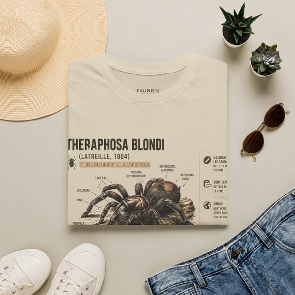 Theraphosa blondi Tarantula T-Shirt — Spider Anatomy Educational Tee