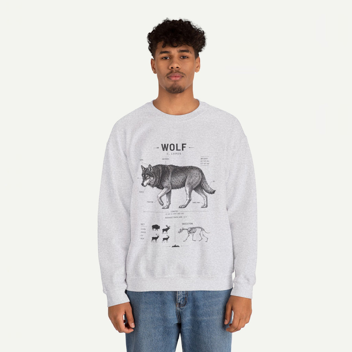 Wolf Anatomy Crewneck Sweatshirt