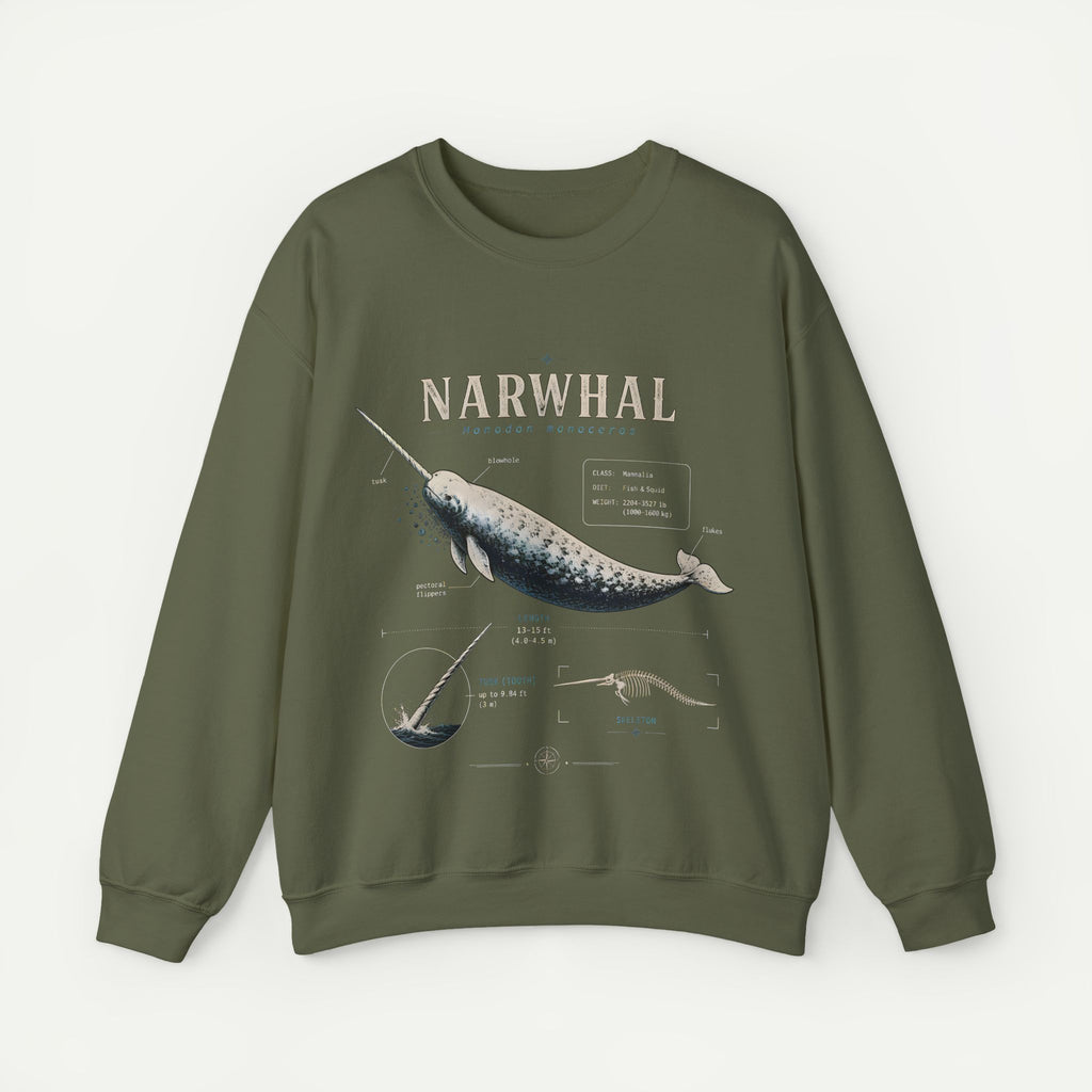 Narwhal Anatomy Crewneck Sweatshirt