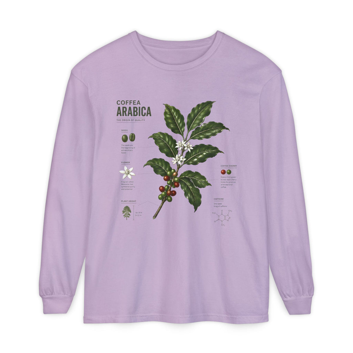 Coffee Arabica Botanical Long Sleeve Tee