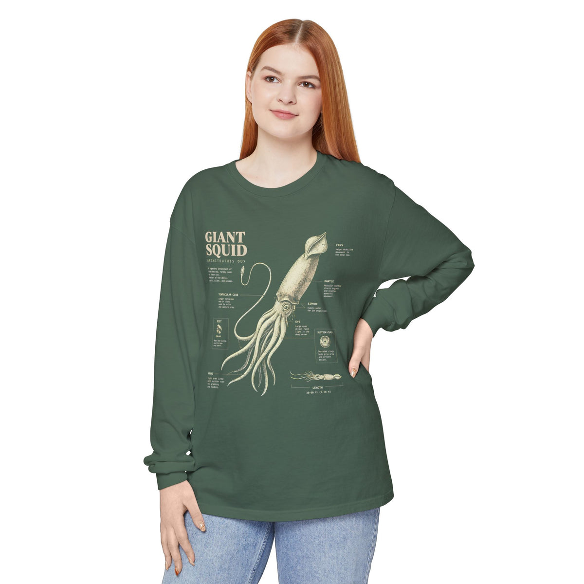 Giant Squid Anatomy Long Sleeve Tee