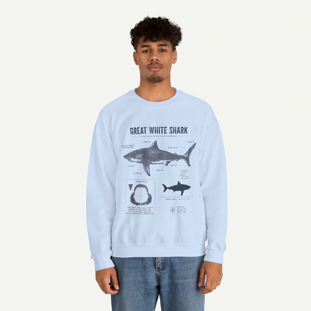 Great White Shark Anatomy Sweatshirt