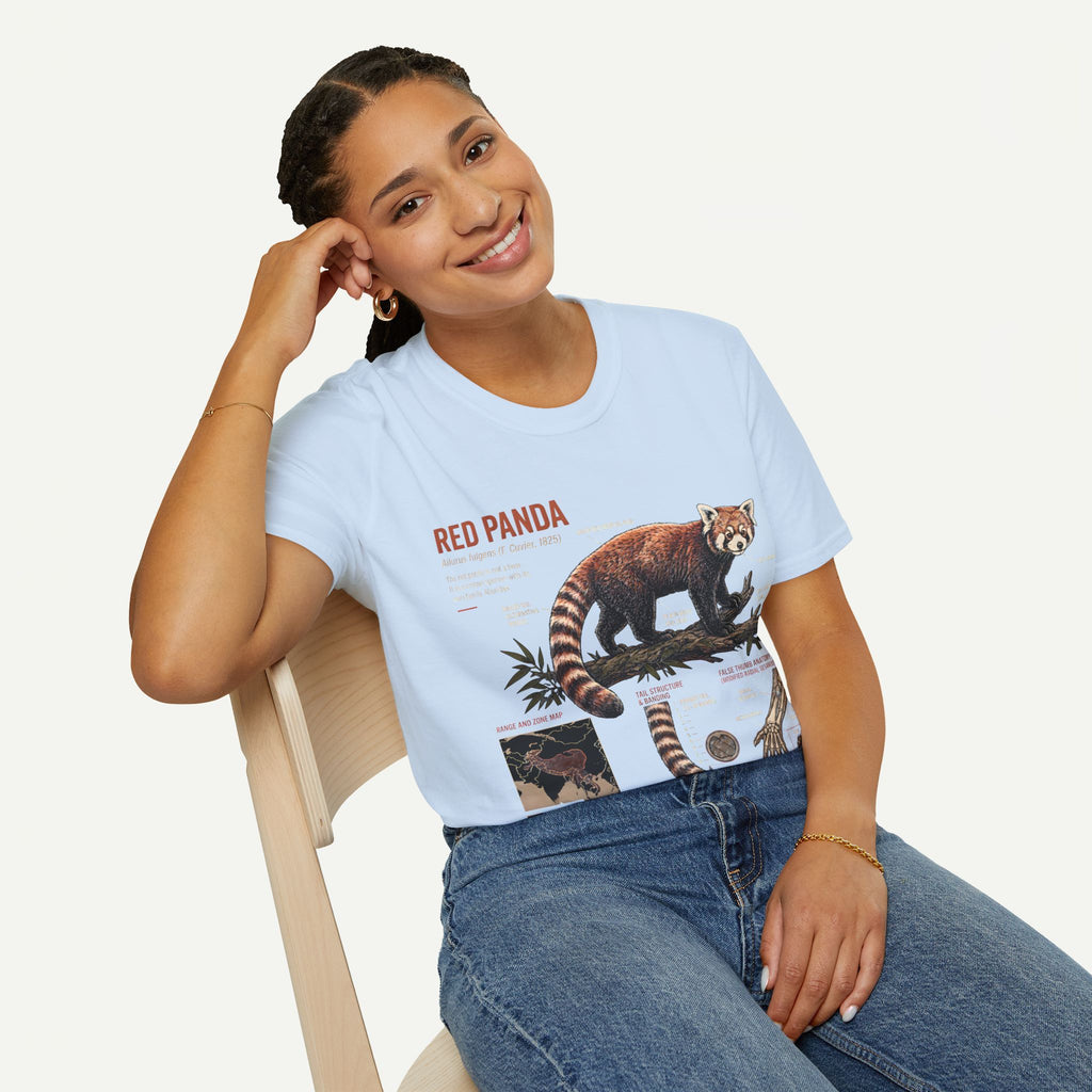 Red Panda Anatomy T-Shirt — Vintage Wildlife Graphic Tee