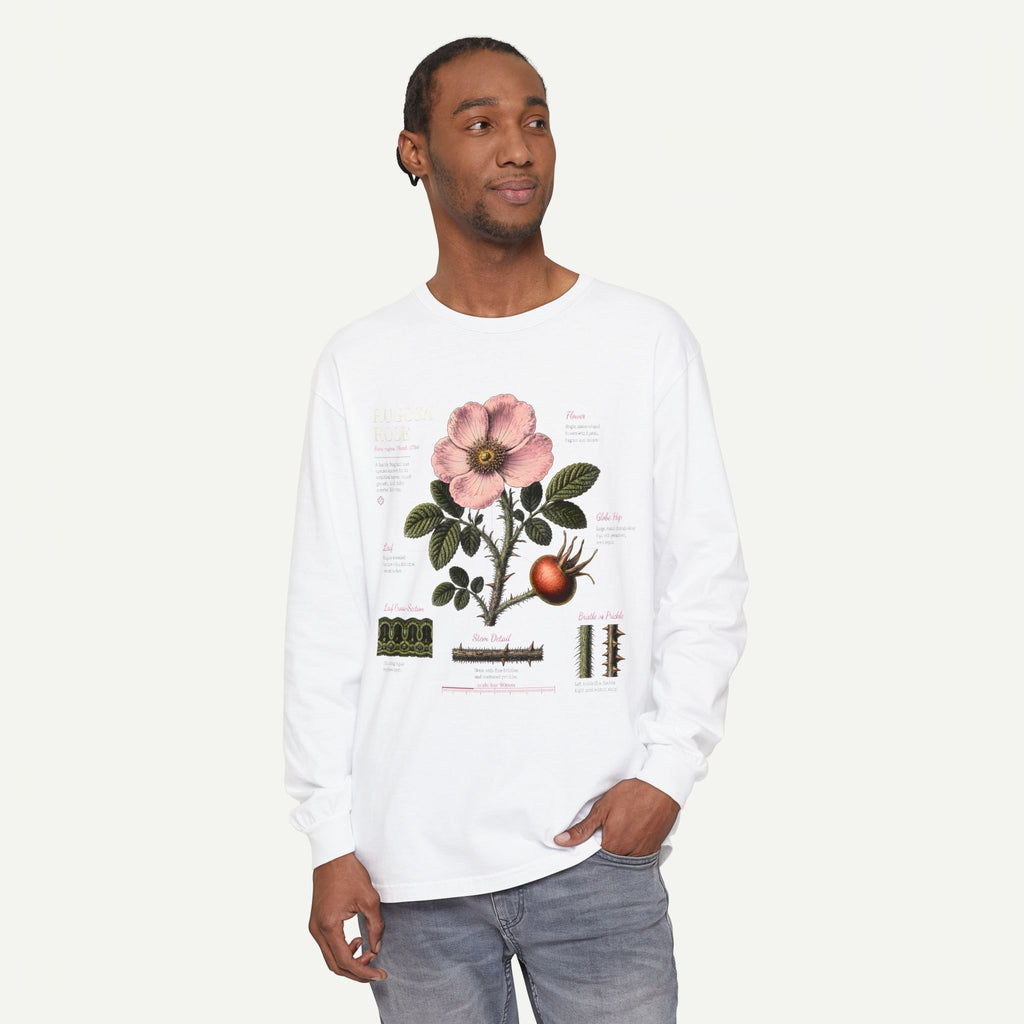 Botanical Rose Diagram Long Sleeve T-Shirt