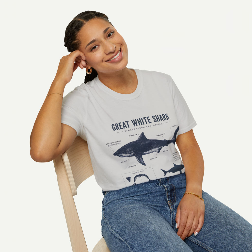 Great White Shark Anatomy T-shirt
