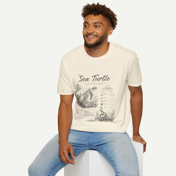 Sea Turtle Anatomy T-Shirt — Vintage Marine Illustration Tee