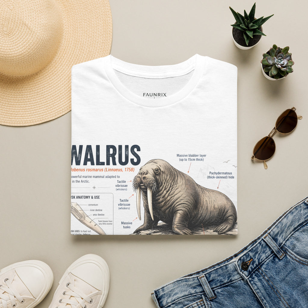 Walrus Anatomy T-Shirt — Illustrated Marine Mammal Facts Tee