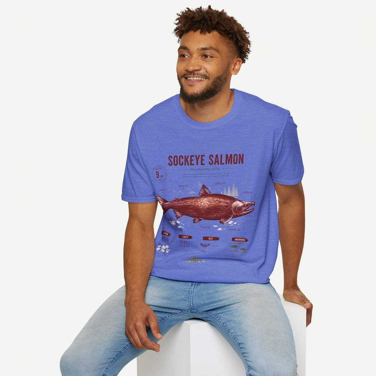 Sockeye Salmon T-Shirt — Vintage Fish Anatomy Tee