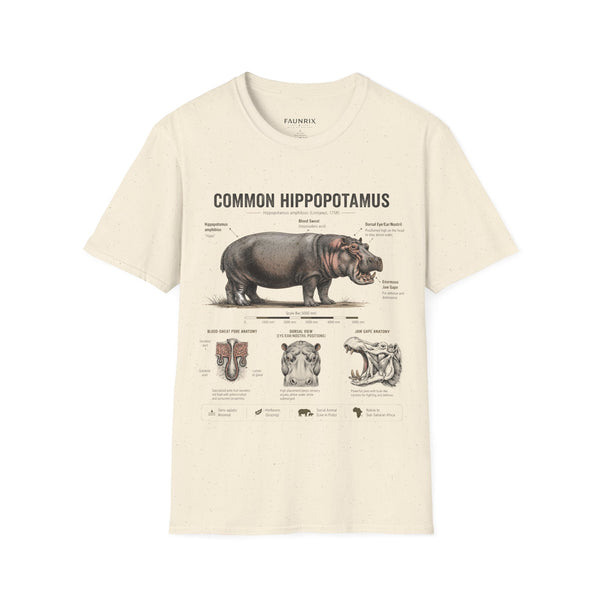 Common Hippopotamus Anatomy T-Shirt — Vintage Natural History Hippo Tee