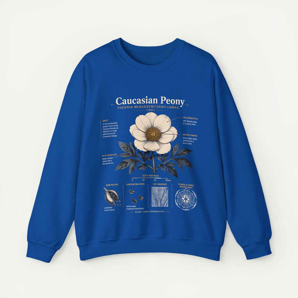 Caucasian Peony Botanical Crewneck Sweatshirt