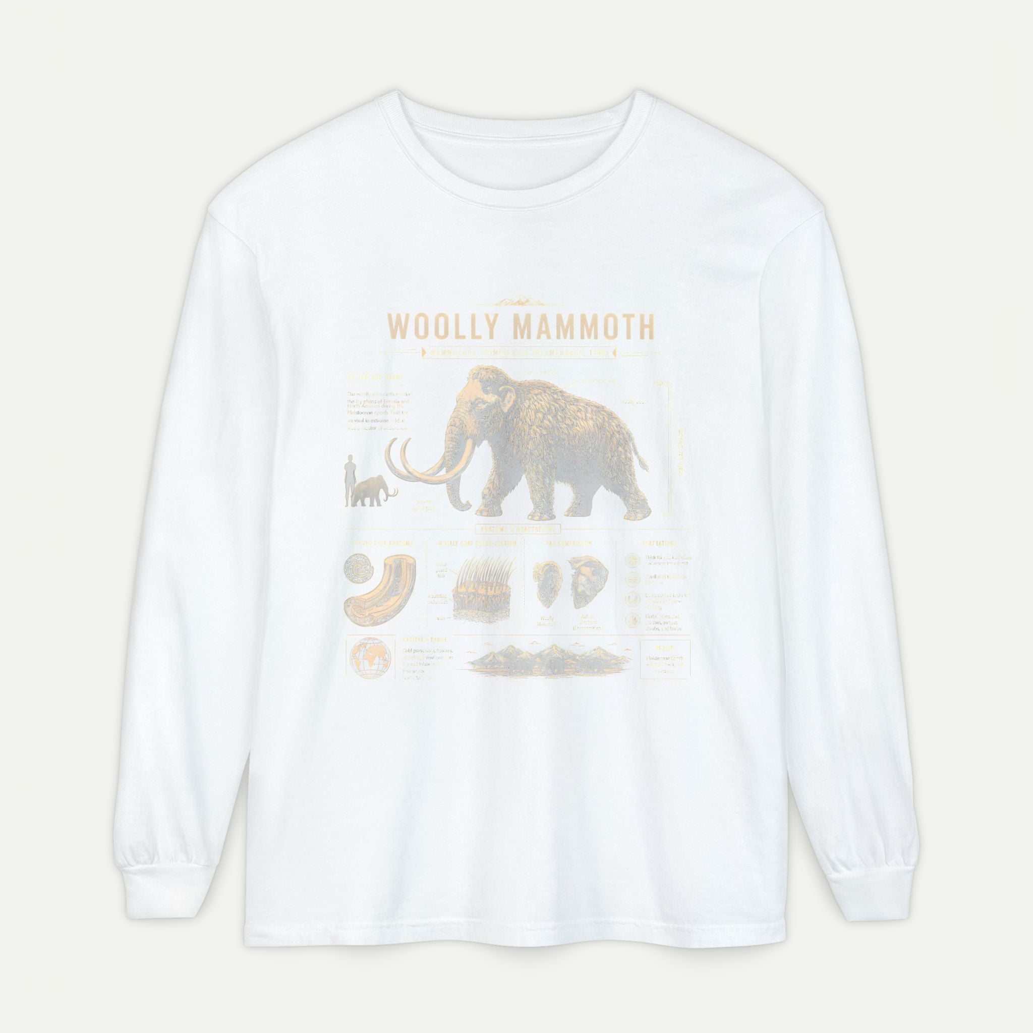 Woolly Mammoth Anatomy Long Sleeve Tee Secondary image