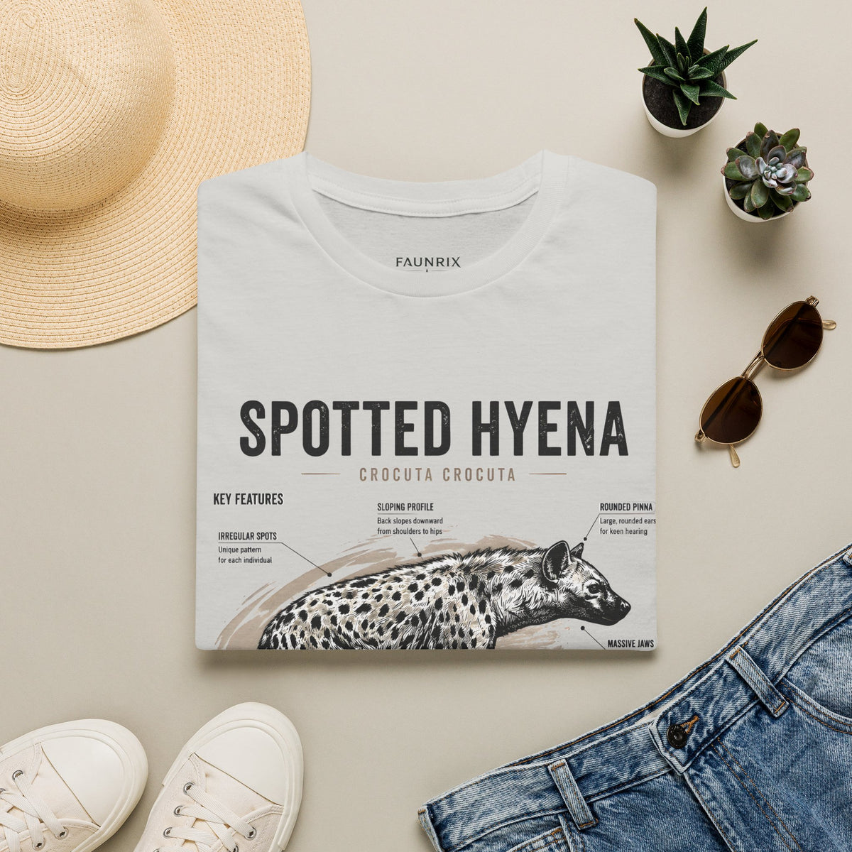 Spotted Hyena Anatomy T-Shirt — Vintage Wildlife Tee