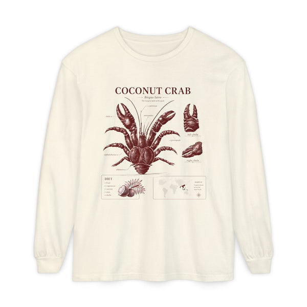 Coconut Crab Long Sleeve Tee — Vintage Marine Illustration