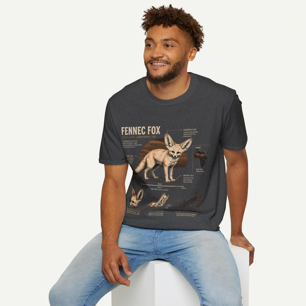 Fennec Fox Anatomy Tee — Illustrated Desert Fox Graphic T-Shirt