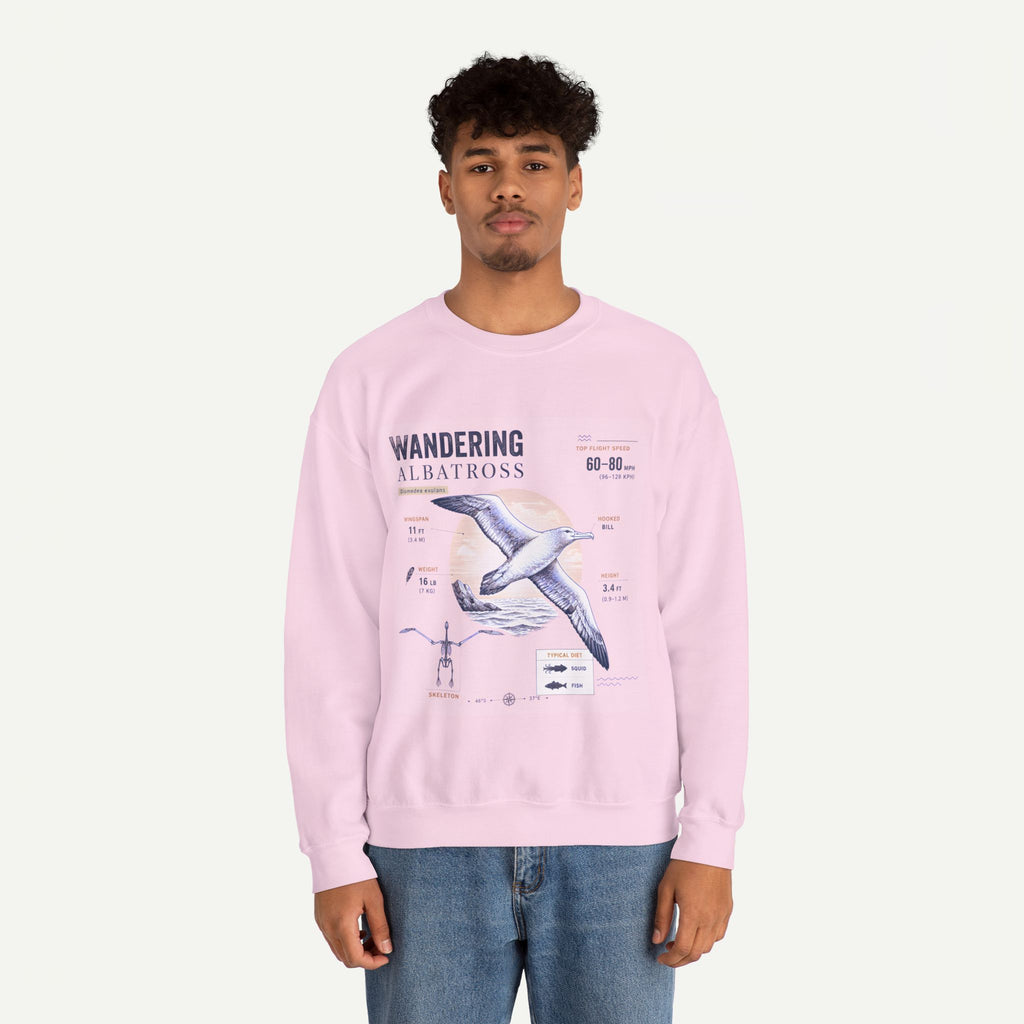 Wandering Albatross Anatomy Sweatshirt — Vintage Seabird Illustration