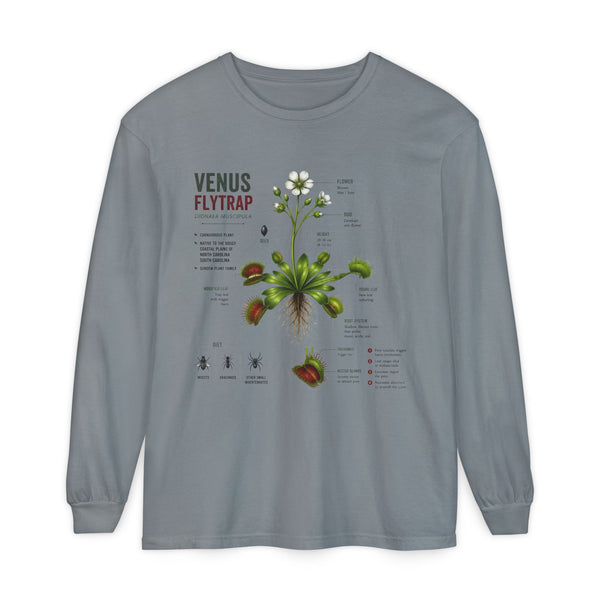Venus Flytrap Anatomy Long Sleeve Tee — Botanical Science Shirt