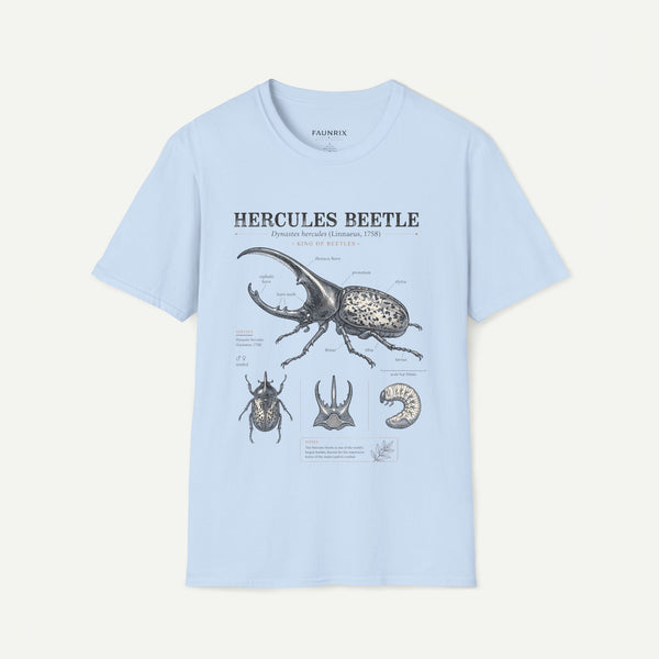 Hercules Beetle Anatomy T-Shirt — Vintage Entomology Graphic Tee