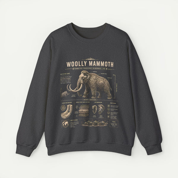 Woolly Mammoth Anatomy Sweatshirt — Vintage Natural History Crewneck
