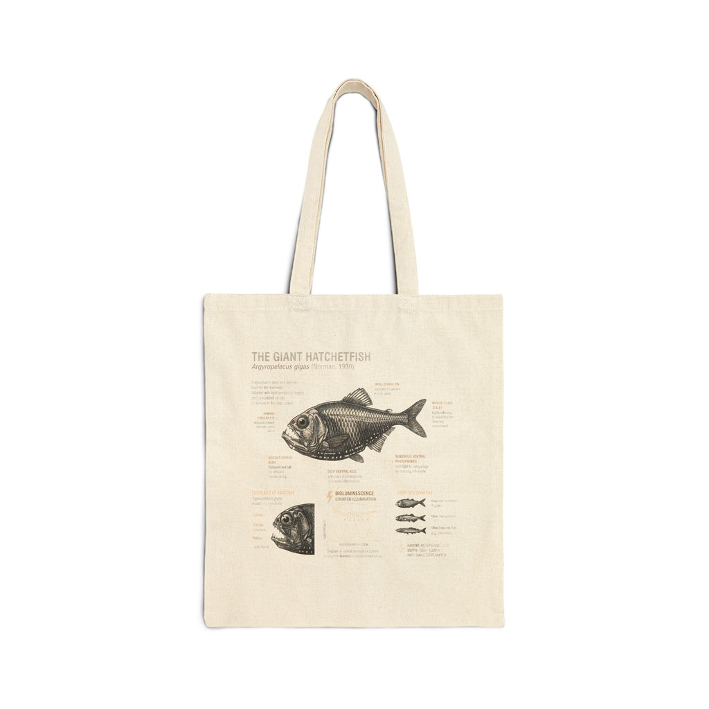 Fish Anatomy Canvas Tote — Vintage Scientific Illustration Cotton Bag