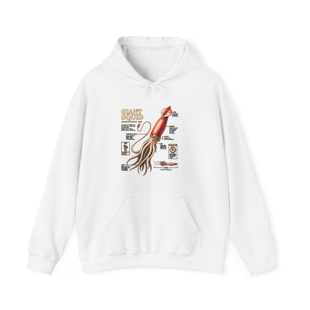 Squid Anatomy Hoodie — Vintage Scientific Illustration Pullover