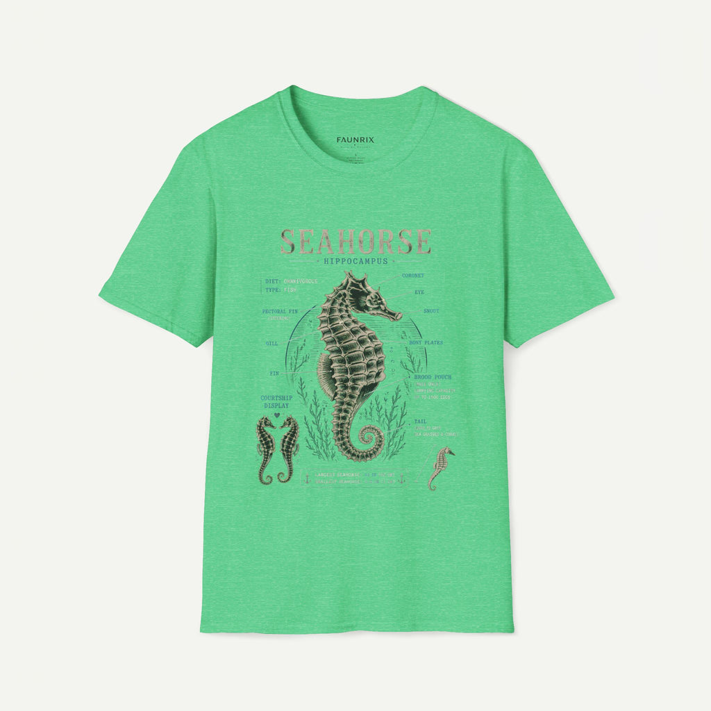 Seahorse Anatomy Tee — Vintage Marine Biology T-Shirt