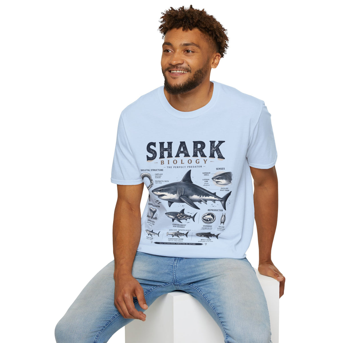 Shark Biology T-Shirt — Vintage Anatomy Graphic Tee