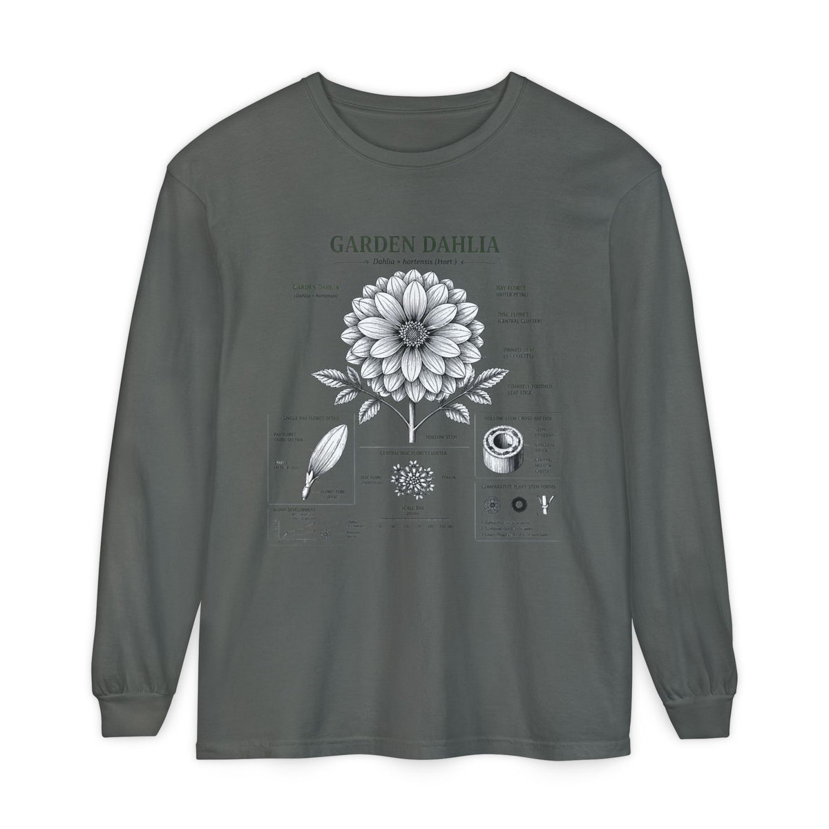 Garden Dahlia Botanical Long Sleeve Tee