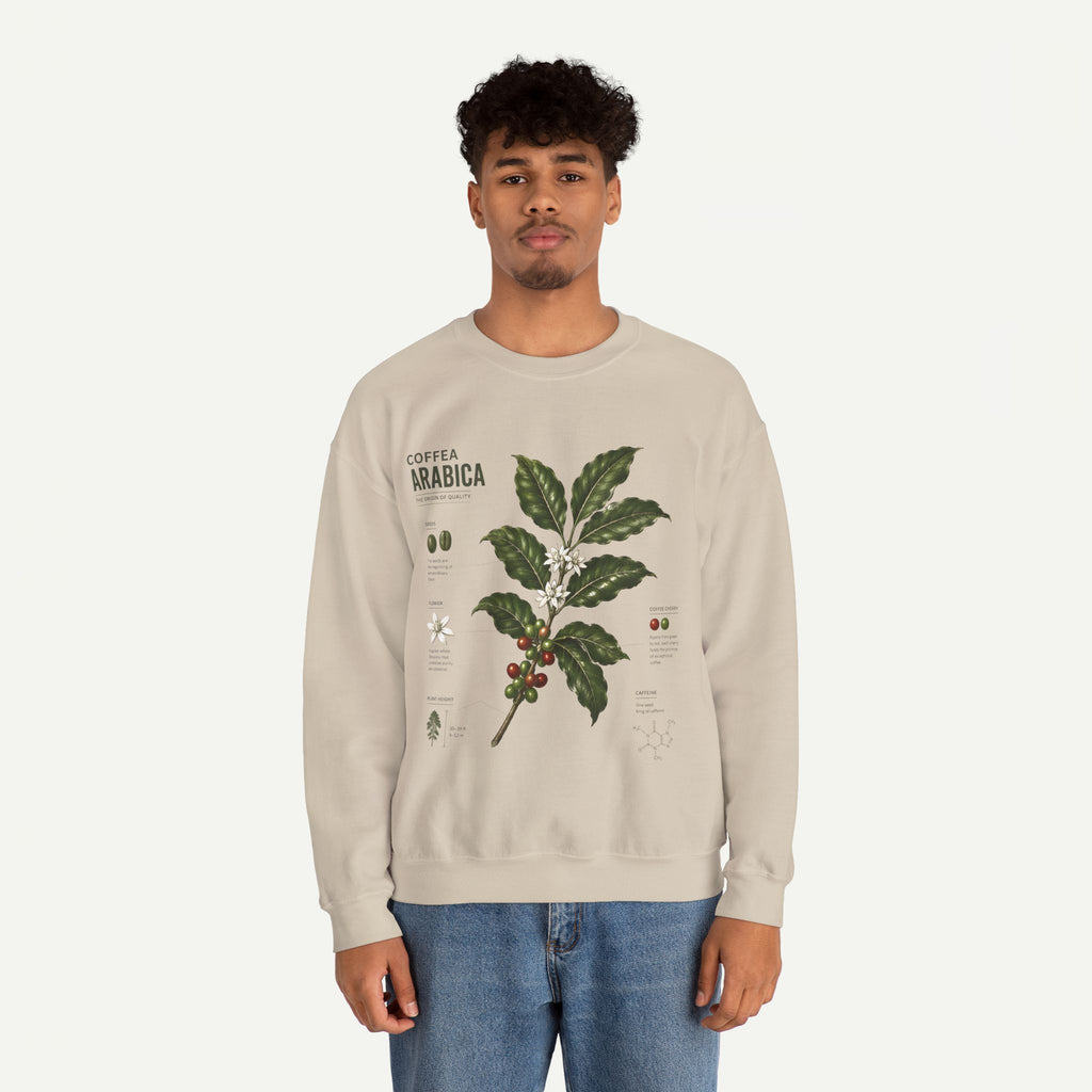 Coffee Arabica Botanical Print  Crewneck Sweatshirt