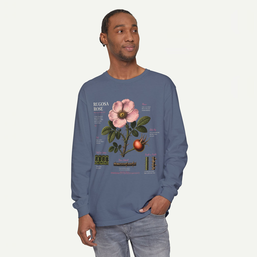 Botanical Rose Hip Anatomy Long Sleeve Tee