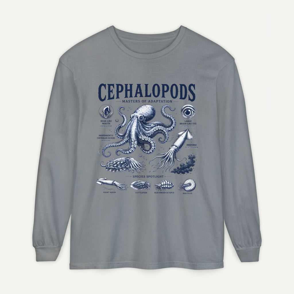 Cephalopods Illustration Long Sleeve Tee