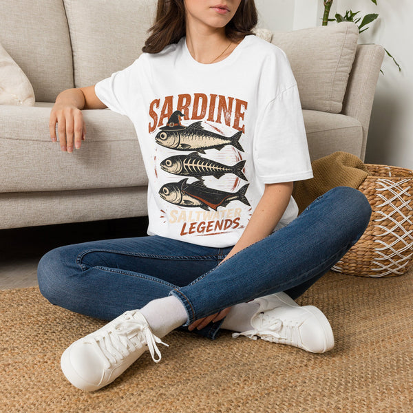 Sardine Vintage Fish T-Shirt — Retro Seafood Graphic Tee