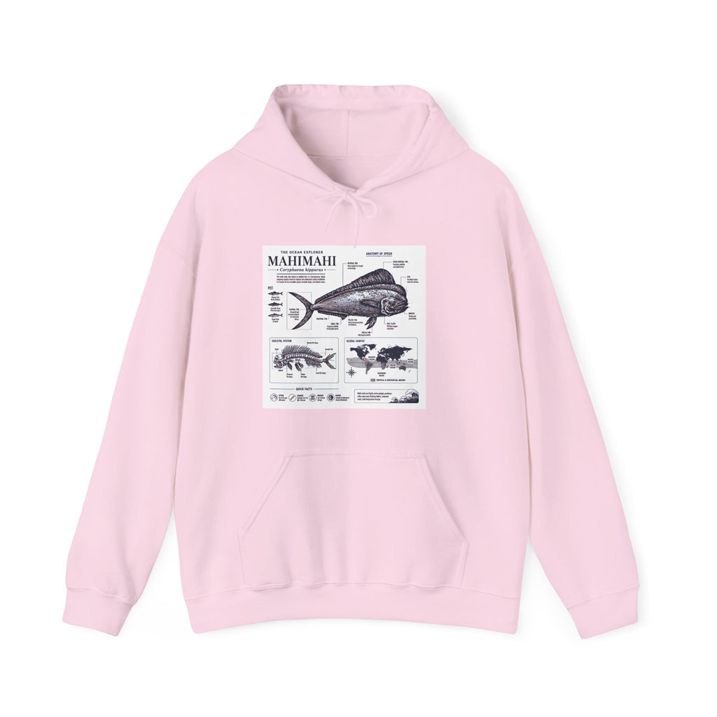 Mahi Mahi Fish Anatomy Hoodie — Illustrated Marine Biology Pullover